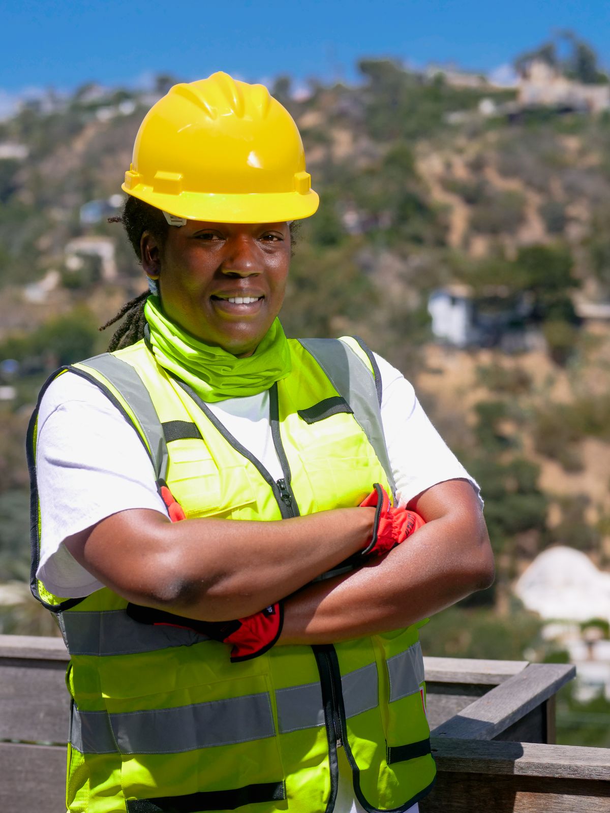 Confident Ferren Construction crew member on site